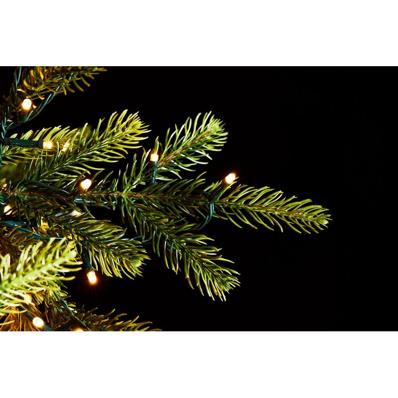 Casa si Gradina - Decoratiuni - Decoratiuni de sezon - Brad artificial Pino Luxury cu lumini, ace 3D, 210 cm, 4000 LED uri, PE, verde - Infinity.ro