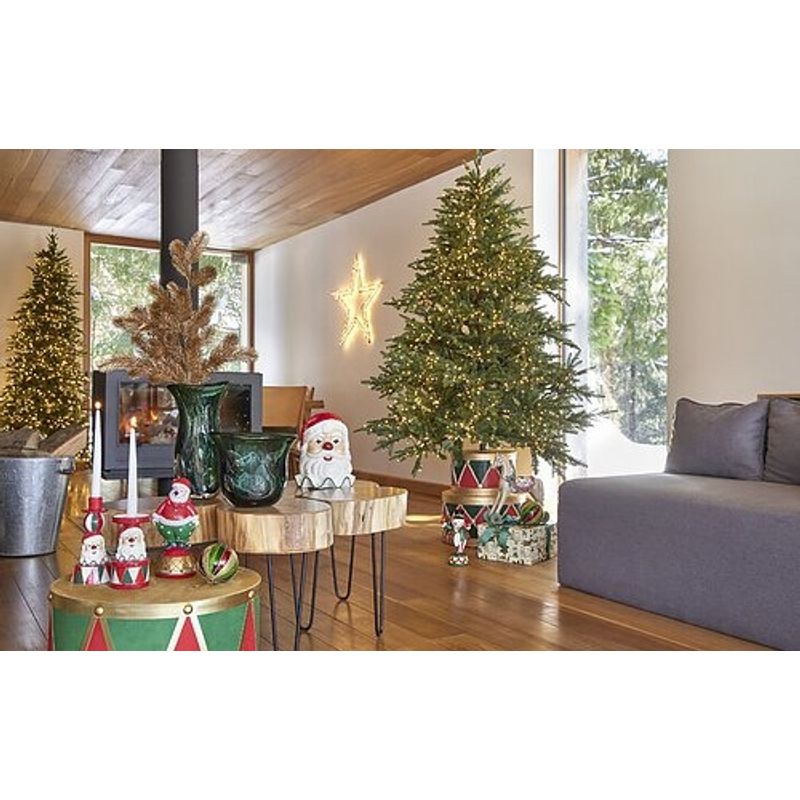 Casa si Gradina - Decoratiuni - Decoratiuni de sezon - Brad artificial Pino Luxury cu lumini, ace 3D, 210 cm, 4000 LED uri, PE, verde - Infinity.ro