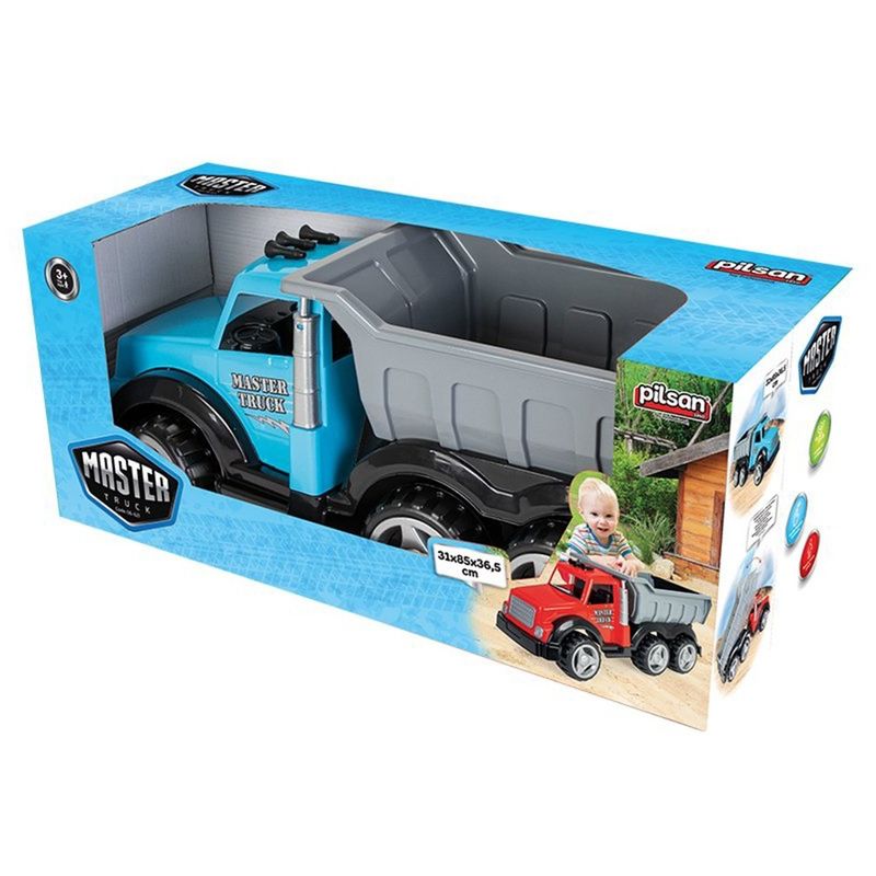 Jucarii, Copii si Bebe - Jucarii si jocuri - Vehicule si jucarii cu telecomanda - Utilaje constructie de jucarie - Camion basculant Pilsan Master Truck blue - Infinity.ro