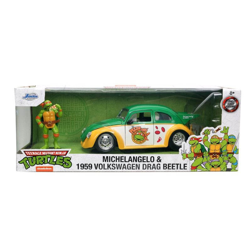 Jucarii, Copii si Bebe - Jucarii si jocuri - Vehicule si jucarii cu telecomanda - Masinute - Jada masinuta metalica testoasele ninja 1959 volkswagen drag beetle 1:24 - Infinity.ro