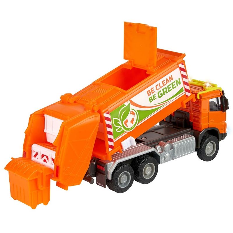 Jucarii, Copii si Bebe - Jucarii si jocuri - Vehicule si jucarii cu telecomanda - Masinute - Masina de gunoi Majorette Volvo Garbge Collector cu tomberon - Infinity.ro