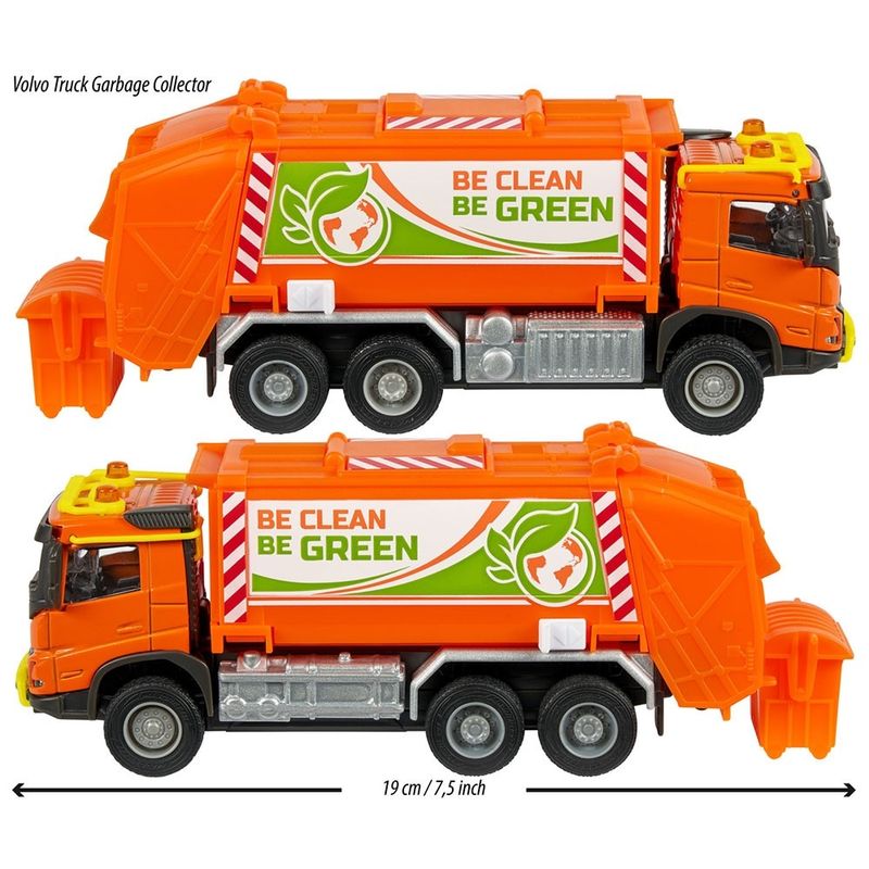 Jucarii, Copii si Bebe - Jucarii si jocuri - Vehicule si jucarii cu telecomanda - Masinute - Masina de gunoi Majorette Volvo Garbge Collector cu tomberon - Infinity.ro