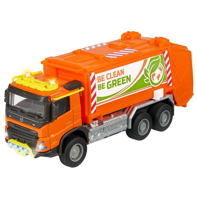 Jucarii, Copii si Bebe - Jucarii si jocuri - Vehicule si jucarii cu telecomanda - Masinute - Masina de gunoi Majorette Volvo Garbge Collector cu tomberon - Infinity.ro