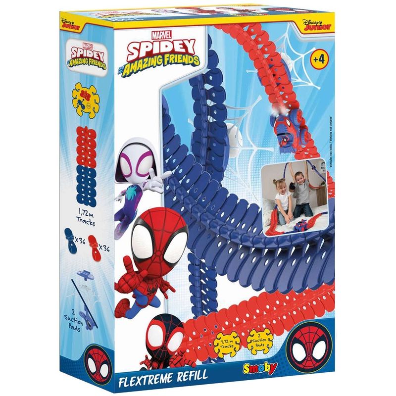 Jucarii, Copii si Bebe - Jucarii si jocuri - Vehicule si jucarii cu telecomanda - Masinute - Set de extensie pentru pista Smoby Spidey FleXtreme Refill circuit de curse - Infinity.ro