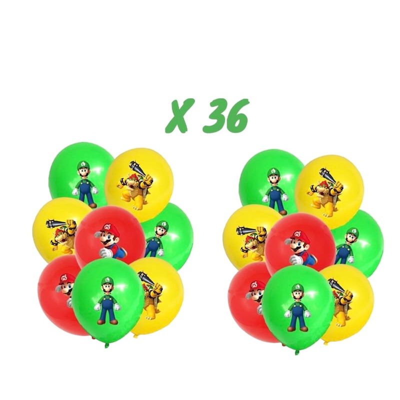 Casa si Gradina - Decoratiuni - Decoratiuni petrecere - Vesela pentru petrecere - Set 154 piese vesela petrecere Super Mario pentru 10 copi, servirea completa a mesei + baloane latex si folie aluminiu - Infinity.ro