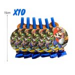 Casa si Gradina - Decoratiuni - Decoratiuni petrecere - Vesela pentru petrecere - Set 154 piese vesela petrecere Super Mario pentru 10 copi, servirea completa a mesei + baloane latex si folie aluminiu - Infinity.ro