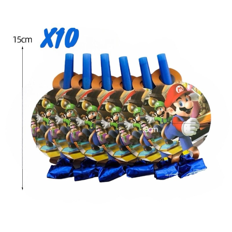 Casa si Gradina - Decoratiuni - Decoratiuni petrecere - Vesela pentru petrecere - Set 154 piese vesela petrecere Super Mario pentru 10 copi, servirea completa a mesei + baloane latex si folie aluminiu - Infinity.ro
