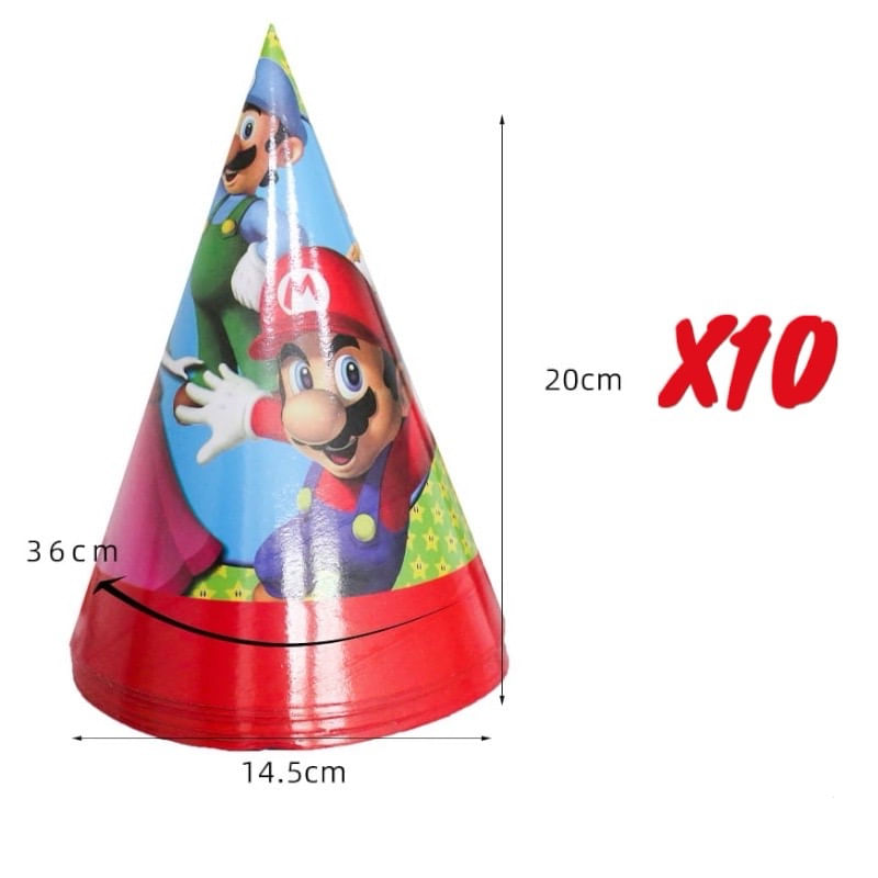 Casa si Gradina - Decoratiuni - Decoratiuni petrecere - Vesela pentru petrecere - Set 154 piese vesela petrecere Super Mario pentru 10 copi, servirea completa a mesei + baloane latex si folie aluminiu - Infinity.ro