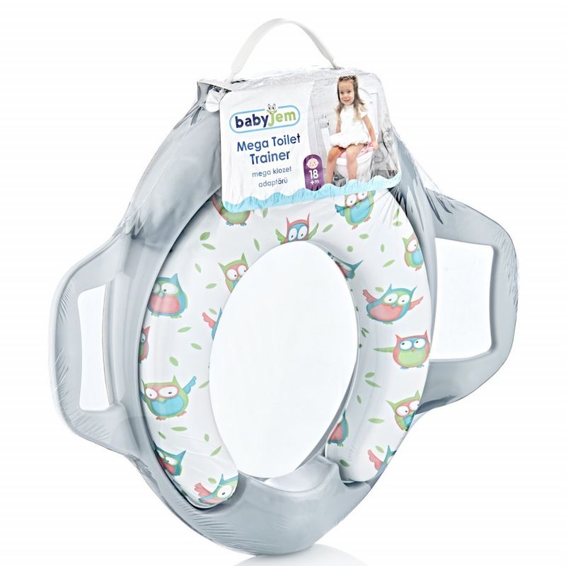 Jucarii, Copii si Bebe - Igiena si ingrijire - Baia bebelusului - Olite si reductoare WC - Reductor moale pentru toaleta BabyJem (Culoare: Gri) - Infinity.ro