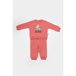 Fashion, accesorii si bijuterii - Copii - Imbracaminte copii - Treninguri si compleuri copii - Set hanorac si pantaloni, Two thread, 100%bumbac organic - Rose, BabyCosy (Marime: 12-18 Luni) - Infinity.ro