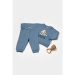 Fashion, accesorii si bijuterii - Copii - Imbracaminte copii - Treninguri si compleuri copii - Set hanorac si pantaloni, Two thread, 100%bumbac organic - Indigo, BabyCosy (Marime: 12-18 Luni) - Infinity.ro