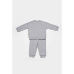 Fashion, accesorii si bijuterii - Copii - Imbracaminte copii - Treninguri si compleuri copii - Set hanorac si pantaloni, Two thread, 100%bumbac organic - Gri, BabyCosy (Marime: 3-6 Luni) - Infinity.ro