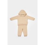 Fashion, accesorii si bijuterii - Copii - Imbracaminte copii - Treninguri si compleuri copii - Set hanorac cu gluga si pantaloni, Two thread, 100%bumbac organic - Stone, BabyCosy (Marime: 12-18 Luni) - Infinity.ro