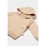 Fashion, accesorii si bijuterii - Copii - Imbracaminte copii - Treninguri si compleuri copii - Set hanorac cu gluga si pantaloni, Two thread, 100%bumbac organic - Stone, BabyCosy (Marime: 12-18 Luni) - Infinity.ro