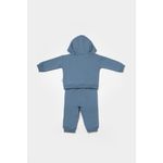 Fashion, accesorii si bijuterii - Copii - Imbracaminte copii - Treninguri si compleuri copii - Set hanorac cu gluga si pantaloni, Two thread, 100%bumbac organic - Indigo, BabyCosy (Marime: 3-6 Luni) - Infinity.ro
