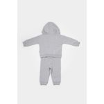 Fashion, accesorii si bijuterii - Copii - Imbracaminte copii - Treninguri si compleuri copii - Set hanorac cu gluga si pantaloni, Two thread, 100%bumbac organic - Gri, BabyCosy (Marime: 3-6 Luni) - Infinity.ro