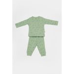 Fashion, accesorii si bijuterii - Copii - Imbracaminte copii - Treninguri si compleuri copii - Set 3 piese:bluza, pantaloni si caciulita Printed, BabyCosy, 50% modal+50% bumbac, Verde (Marime: 18-24 Luni) - Infinity.ro