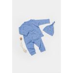 Fashion, accesorii si bijuterii - Copii - Imbracaminte copii - Treninguri si compleuri copii - Set 3 piese:bluza, pantaloni si caciulita Printed, BabyCosy, 50% modal+50% bumbac, Lavanda (Marime: 6-9 luni) - Infinity.ro