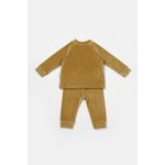 Fashion, accesorii si bijuterii - Copii - Imbracaminte copii - Treninguri si compleuri copii - Set bluzita si pantaloni Elefant, 80%bumbac organic si 20% poliester - Mustar, BabyCosy (Marime: 18-24 Luni) - Infinity.ro