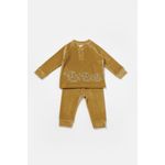 Fashion, accesorii si bijuterii - Copii - Imbracaminte copii - Treninguri si compleuri copii - Set bluzita si pantaloni Elefant, 80%bumbac organic si 20% poliester - Mustar, BabyCosy (Marime: 18-24 Luni) - Infinity.ro
