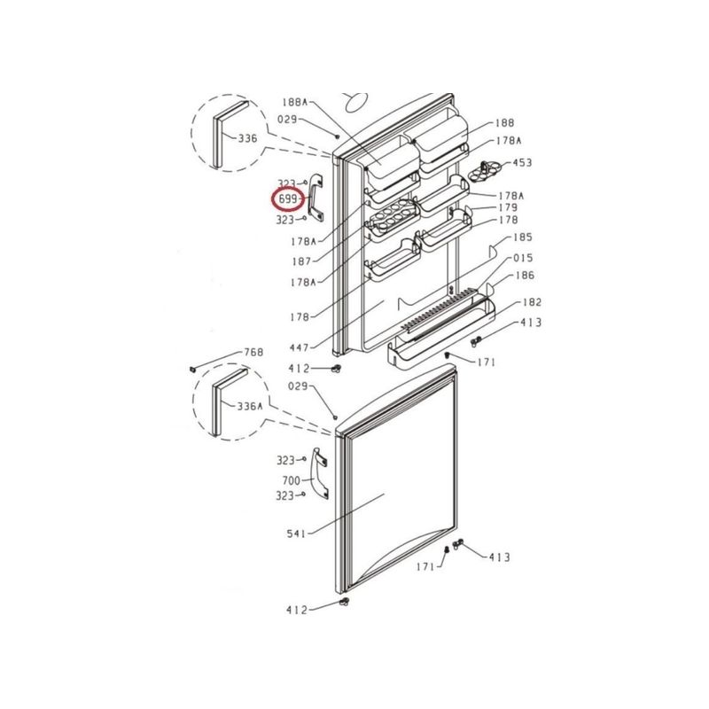 Electronice si Electrocasnice - Aparate frigorifice - Accesorii aparate frigorifice - Maner frigider Gorenje 380375 - Infinity.ro