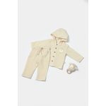 Fashion, accesorii si bijuterii - Copii - Imbracaminte copii - Treninguri si compleuri copii - Set bluza cu gluga si pantaloni, Winter muselin, 100% bumbac - Stone, BabyCosy (Marime: 12-18 Luni) - Infinity.ro