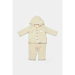 Fashion, accesorii si bijuterii - Copii - Imbracaminte copii - Treninguri si compleuri copii - Set bluza cu gluga si pantaloni, Winter muselin, 100% bumbac - Stone, BabyCosy (Marime: 12-18 Luni) - Infinity.ro