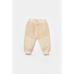 Fashion, accesorii si bijuterii - Copii - Imbracaminte copii - Treninguri si compleuri copii - Set bluza cu buzunar si pantaloni Ursulet, Winter muselin, 100% bumbac dublat - Stone, BabyCosy (Marime: 18-24 Luni) - Infinity.ro