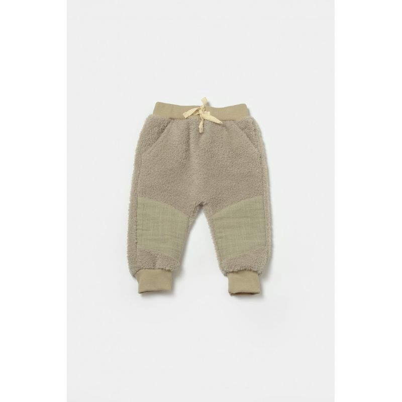 Fashion, accesorii si bijuterii - Copii - Imbracaminte copii - Treninguri si compleuri copii - Set bluza cu buzunar si pantaloni Ursulet, Winter muselin, 100% bumbac dublat - Verde, BabyCosy (Marime: 9-12 luni) - Infinity.ro