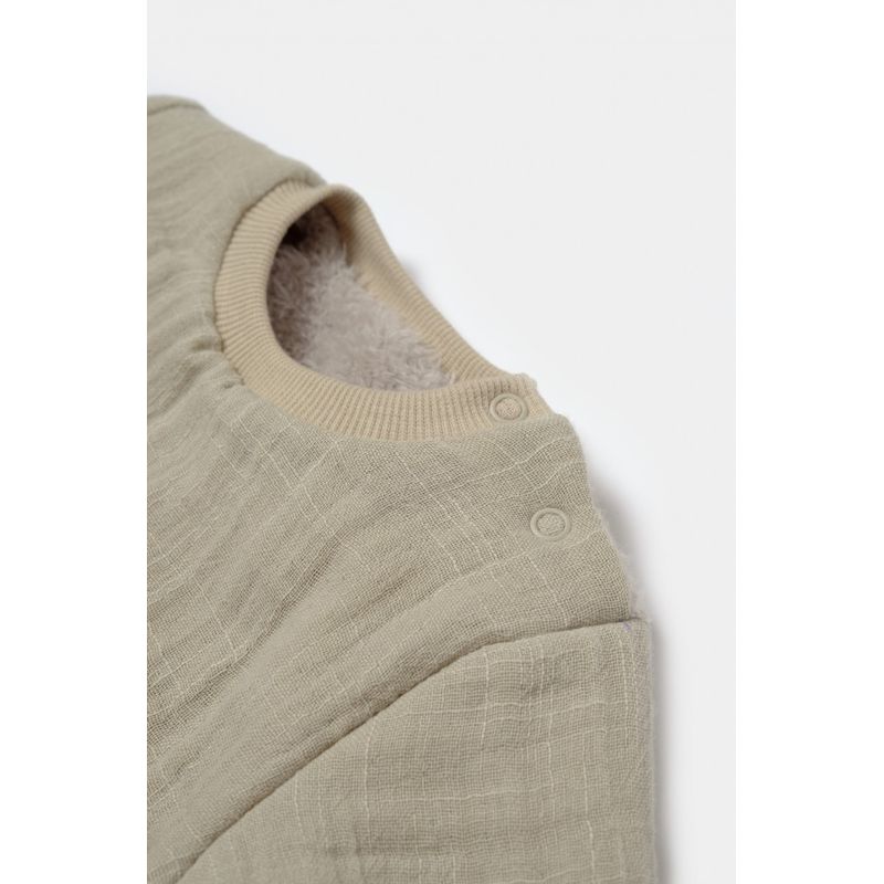 Fashion, accesorii si bijuterii - Copii - Imbracaminte copii - Treninguri si compleuri copii - Set bluza dublata si pantaloni Ursulet, Winter muselin, 100% bumbac - Verde, BabyCosy (Marime: 18-24 Luni) - Infinity.ro