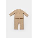 Fashion, accesorii si bijuterii - Copii - Imbracaminte copii - Treninguri si compleuri copii - Set bluza dublata si pantaloni, Winter muselin, 100% bumbac - Apricot, BabyCosy (Marime: 18-24 Luni) - Infinity.ro