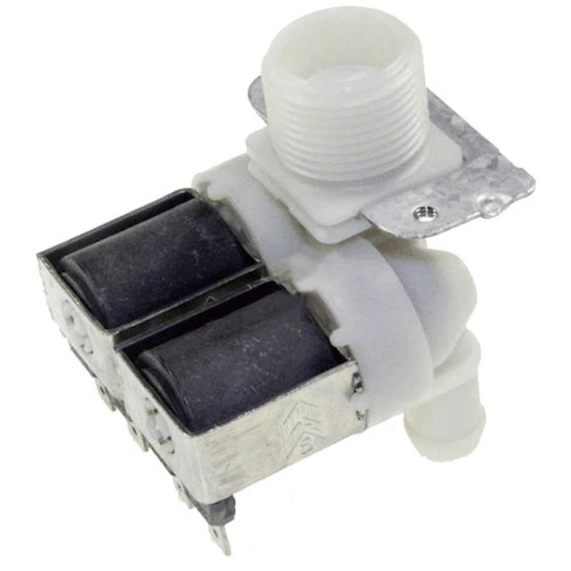Electronice si Electrocasnice - Masini si uscatoare de rufe - Accesorii masini de spalat si uscatoare - Electrovalva / Electroventil masina de spalat 2 iesiri 180° 2X12MM - Infinity.ro
