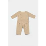 Fashion, accesorii si bijuterii - Copii - Imbracaminte copii - Treninguri si compleuri copii - Set bluza cu nasturi si pantaloni , Winter muselin, 100% bumbac - Apricot, BabyCosy (Marime: 18-24 Luni) - Infinity.ro