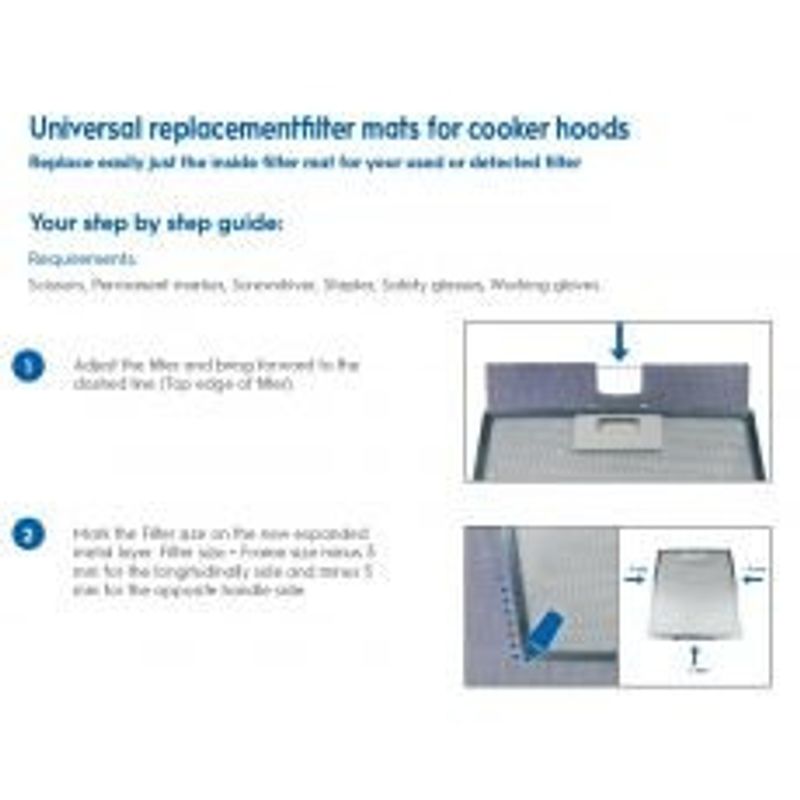 Electronice si Electrocasnice - Aragazuri, cuptoare si hote - Accesorii aragazuri, cuptoare si hote - Accesorii hote - Filtru hota antigrasime universal 20,4 cm x 47,7 cm - Infinity.ro