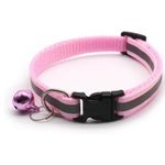 Petshop - Accesorii petshop - Zgarzi, lese si hamuri - Zgarzi - Zgarda reflectorizanta pentru pisica sau caine, cu clopotel, reglabila - Roz - Infinity.ro