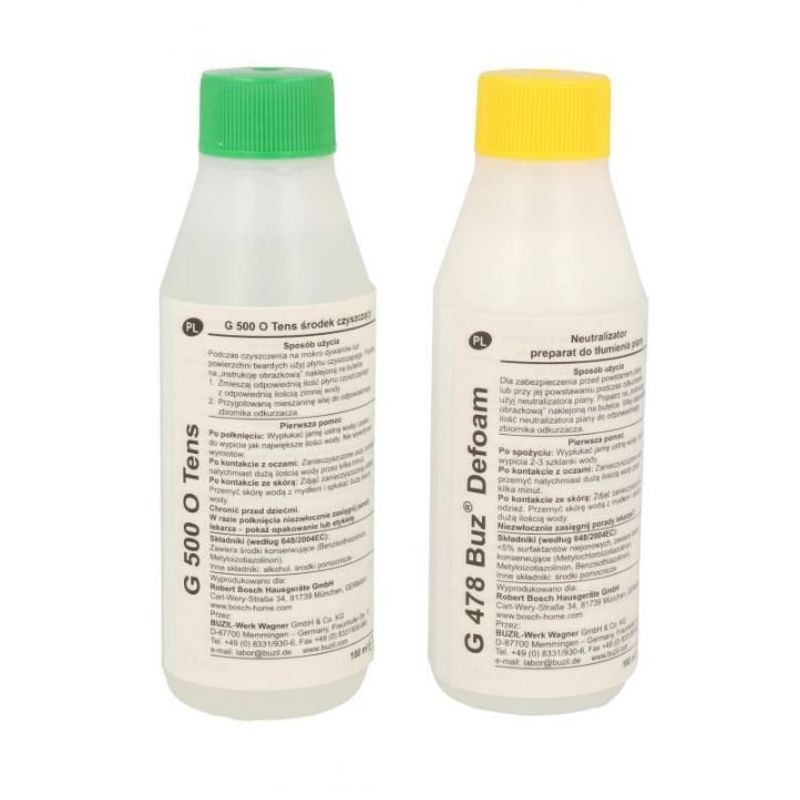 Electronice si Electrocasnice - Ingrijirea locuintei - Accesorii aparate pentru ingrijirea locuintei - Set detergent si solutie antispumare pentru aspiratoare Bosch AquaWash & Clean 00312133 - Infinity.ro