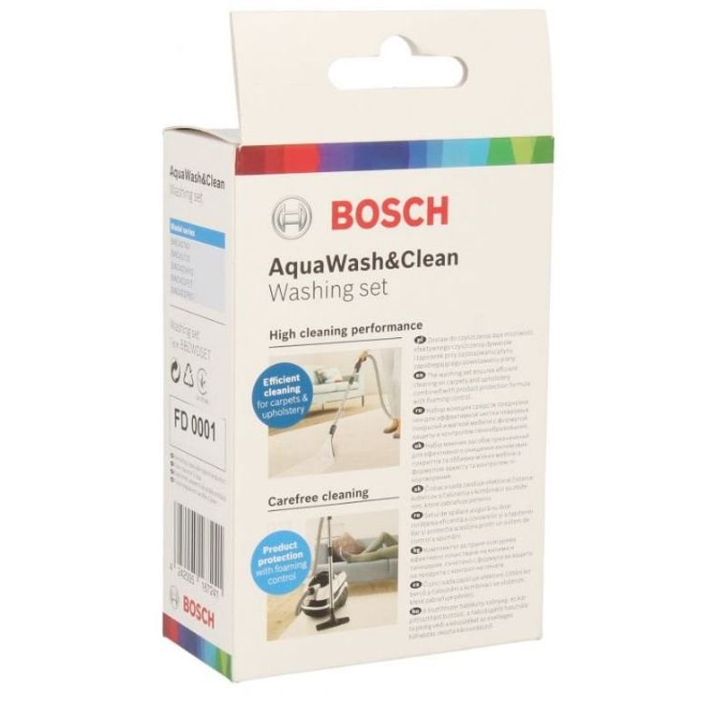 Electronice si Electrocasnice - Ingrijirea locuintei - Accesorii aparate pentru ingrijirea locuintei - Set detergent si solutie antispumare pentru aspiratoare Bosch AquaWash & Clean 00312133 - Infinity.ro
