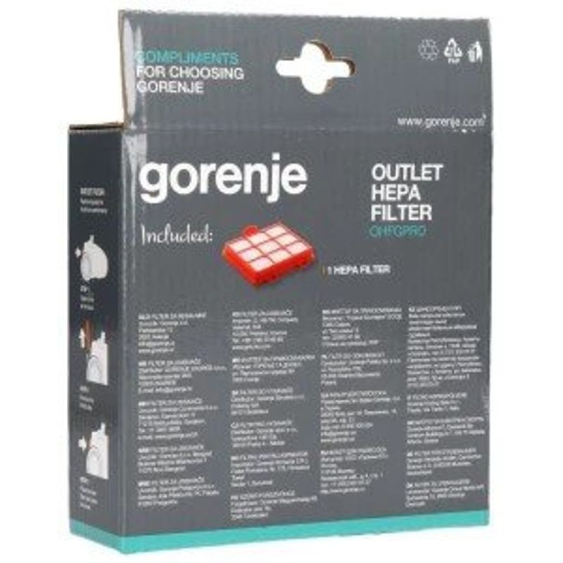 Electronice si Electrocasnice - Ingrijirea locuintei - Accesorii aparate pentru ingrijirea locuintei - Filtru aspirator Gorenje 680182 - Infinity.ro