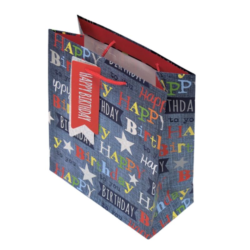 Market - Cadouri - Pungi cadou si accesorii - Punga cadou hartie XL BIRTHDAY MODERN - Infinity.ro