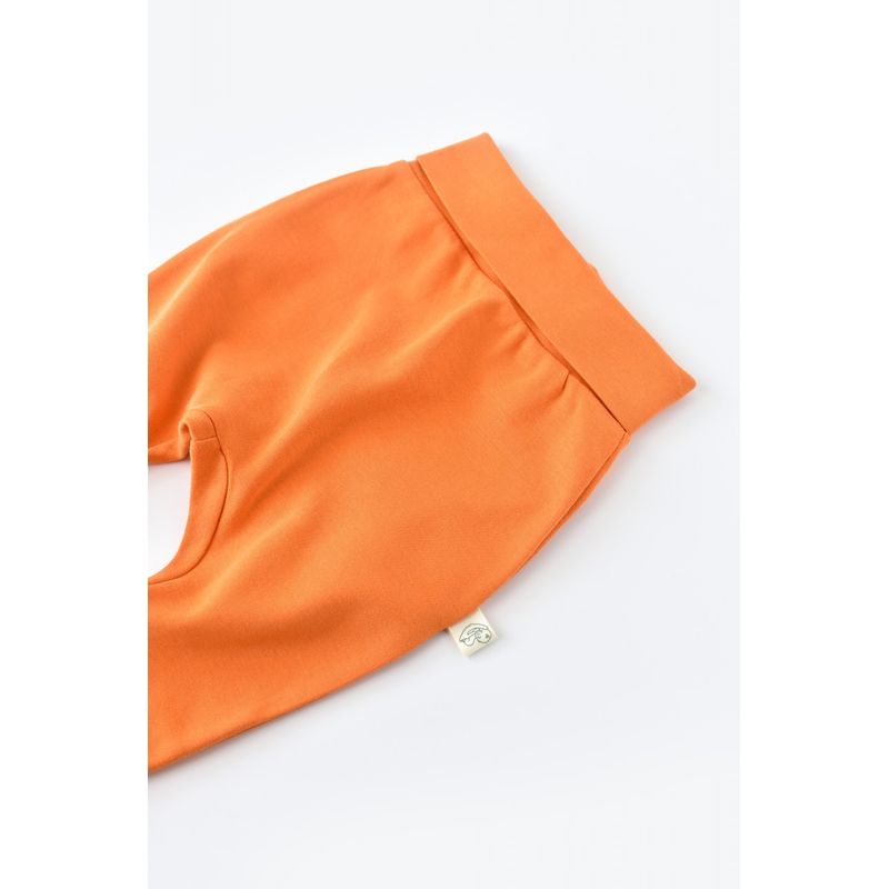 Fashion, accesorii si bijuterii - Copii - Imbracaminte copii - Pantaloni copii - Pantaloni Bebe Unisex din bumbac organic, Portocaliu, BabyCosy (Marime: 3-6 Luni) - Infinity.ro