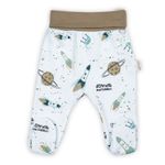 Fashion, accesorii si bijuterii - Copii - Imbracaminte copii - Pantaloni copii - Pantalon bumbac 100% (182009) Colectia "Star" Alb Marimea 68 - Infinity.ro
