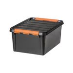 Casa si Gradina - Mobilier - Organizare si depozitare - Cutii depozitare - Cutie cu capac, SmartStore Pro 15, Negru, 40x30x19 cm - Infinity.ro