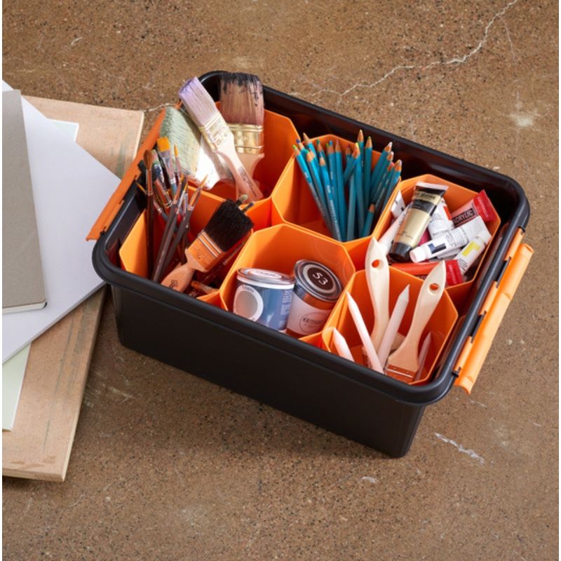 Casa si Gradina - Mobilier - Organizare si depozitare - Cutii depozitare - Cutie cu capac, SmartStore Pro 15, Negru, 40x30x19 cm - Infinity.ro