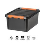 Casa si Gradina - Mobilier - Organizare si depozitare - Cutii depozitare - Cutie cu capac, SmartStore Pro 15, Negru, 40x30x19 cm - Infinity.ro