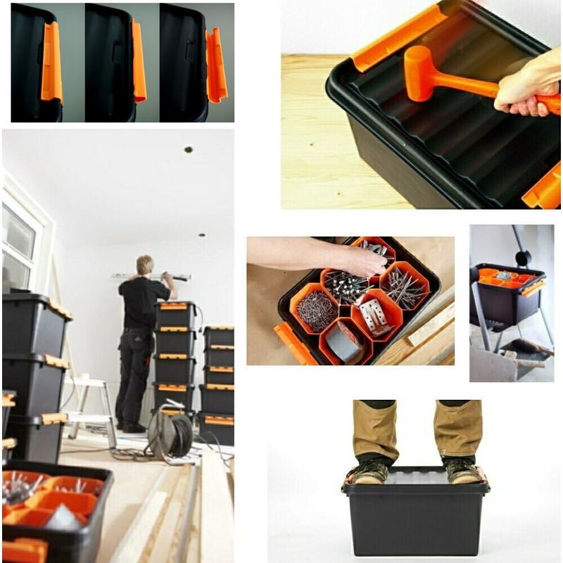 Casa si Gradina - Mobilier - Organizare si depozitare - Cutii depozitare - Cutie cu capac, SmartStore Pro 15, Negru, 40x30x19 cm - Infinity.ro