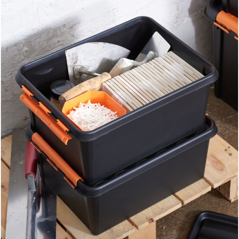 Casa si Gradina - Mobilier - Organizare si depozitare - Cutii depozitare - Cutie cu capac, SmartStore Pro 15, Negru, 40x30x19 cm - Infinity.ro