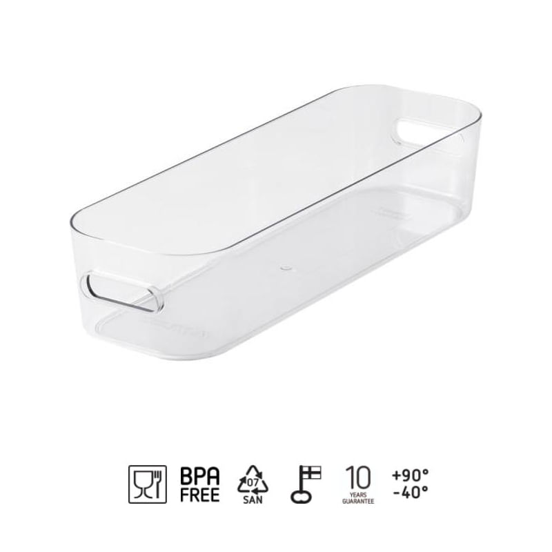 Casa si Gradina - Bucatarie si vesela - Organizare si depozitare bucatarie - Cutii alimentare - Cutie depozitare SmartStore Compact Clear Slim, 29.1x 9.4x6.1 cm - Infinity.ro