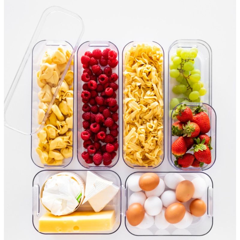 Casa si Gradina - Bucatarie si vesela - Organizare si depozitare bucatarie - Cutii alimentare - Cutie depozitare SmartStore Compact Clear Slim, 29.1x 9.4x6.1 cm - Infinity.ro