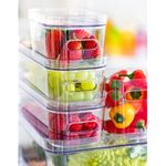 Casa si Gradina - Bucatarie si vesela - Organizare si depozitare bucatarie - Cutii alimentare - Cutie depozitare SmartStore Compact Clear Slim, 29.1x 9.4x6.1 cm - Infinity.ro