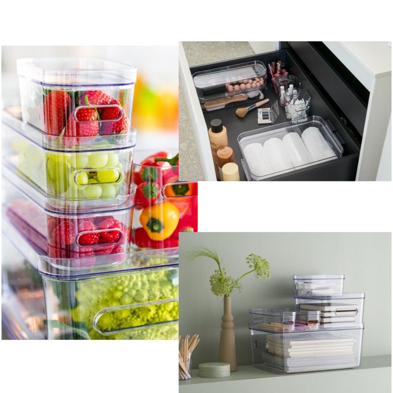 Casa si Gradina - Bucatarie si vesela - Organizare si depozitare bucatarie - Cutii alimentare - Cutie depozitare SmartStore Compact Clear Slim, 29.1x 9.4x6.1 cm - Infinity.ro